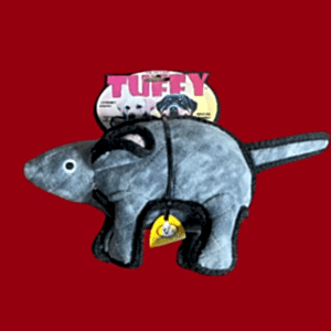 Tuffy Gray Mouse Chew Toy