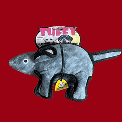 Tuffy Gray Mouse Chew Toy